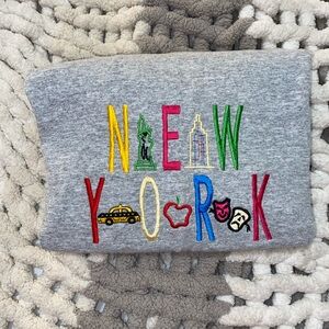 Gray New York Embroidered Sweatshirt